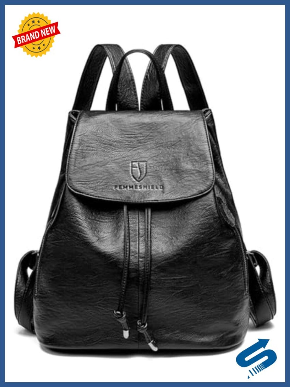 Vegan Leather Backpack Purse RFID Blocking Lightweight Travel